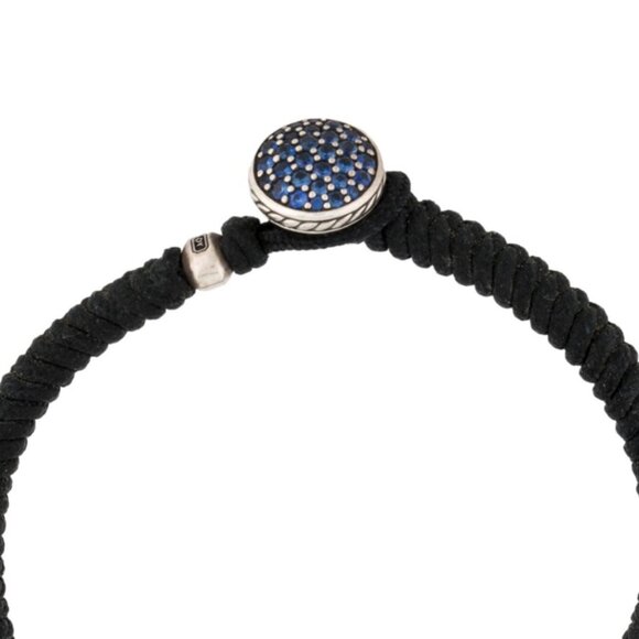 DAVID YURMAN SAPPHIRE & NYLON STERLING SILVER 925 STREAMLINE WOVEN BRACELET - Picture 8 of 8